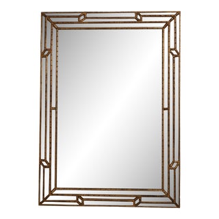 Labarge Gold Gilt Bamboo Form Decorator Mirror For Sale