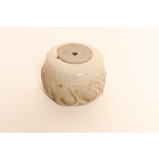 Small Studio Ceramic Matte Glazed Incised Ceramic Bud Vase by Deanna Nichols For Sale - Image 9 of 12