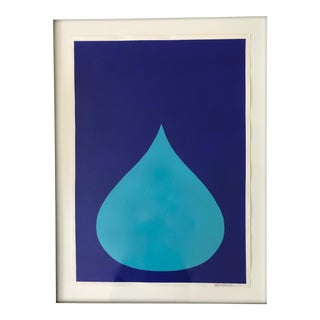 Fat Drop of Aqua on Ultramarine For Sale