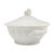French Country Mid-Century Limoges France White Porcelain Scalloped Covered Tureen For Sale - Image 3 of 18