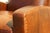 Vintage Pair Art Deco Revival Distressed Brown Leather Club Chairs & Ottomans, 1980s For Sale - Image 9 of 18