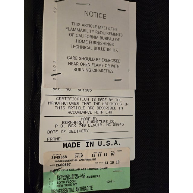 Bernhardt Bernhardt Design Calibra .02 Lounge Chair in Black Leather - A Pair For Sale - Image 4 of 8