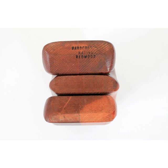 Brown Vintage Hand Crafted Redwood Owl Trinket Box For Sale - Image 8 of 8