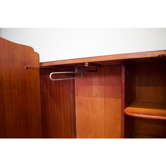 Vintage Art Deco Burr Walnut Compact Wardrobe, 1930s For Sale - Image 9 of 11