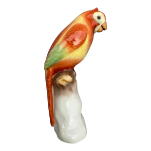 Vintage Herend Porcelain Parrot Figurine