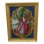 Vintage Needle Point Painting “lady in Red” Framed For Sale