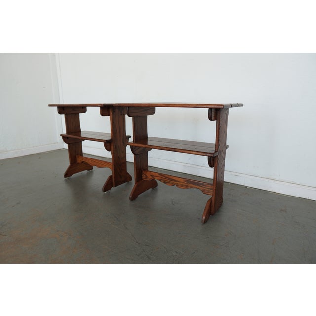 1930s Vintage Old Hickory American Provincial Side Tables (Set of 2) For Sale - Image 5 of 15