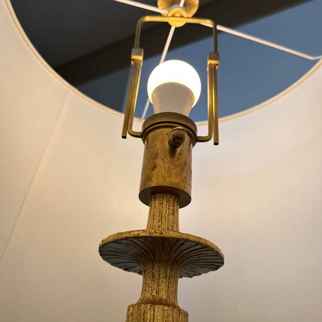Barbara Barry for Visual Comfort Lotus Floor Lamp, Gold For Sale - Image 12 of 12