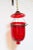 1990s Persian Red Pendant Glass Lantern For Sale - Image 5 of 7