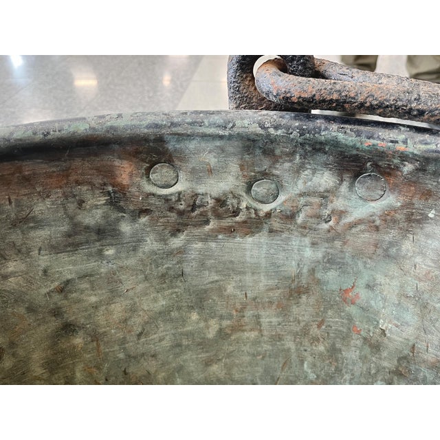 19th Century Large French Country Copper Cauldron For Sale - Image 12 of 13