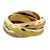 Cartier Trinity Tri-Color White, Yellow Rose, 18 Karat Gold Rolling Rings For Sale - Image 16 of 18