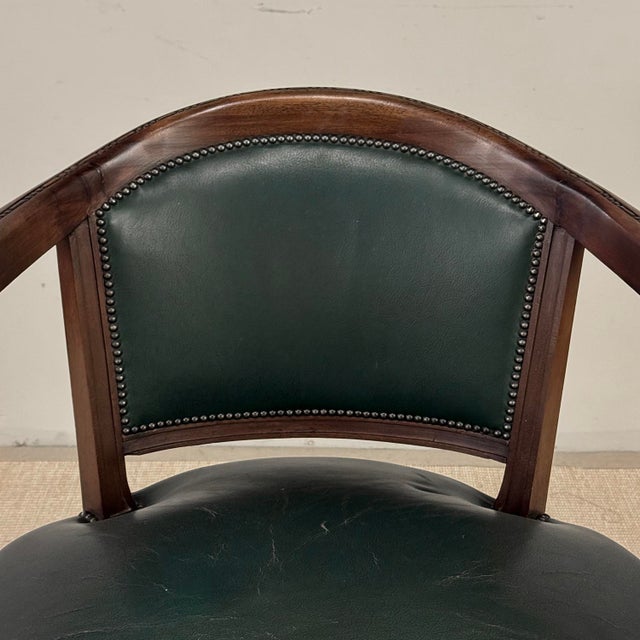 Antique French Louis XVI Neoclassical Mahogany Armchair by Hirler of Alsace For Sale - Image 9 of 18