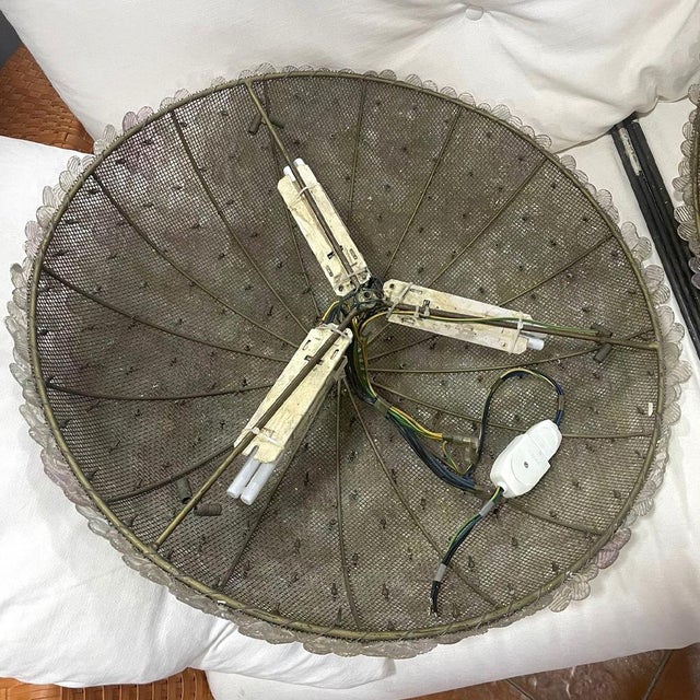 Murano Glass Ceiling Lights, 1960s, Set of 4 For Sale - Image 3 of 4