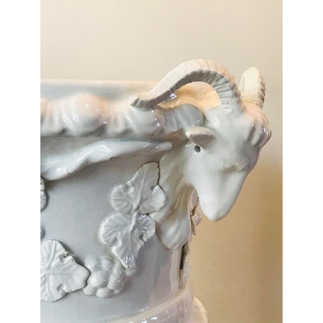 White 1950s Spanish Faience Urn For Sale - Image 8 of 12