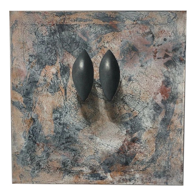 Arno Jung, Grey Forms, 1948, Oil Painting on Canvas For Sale