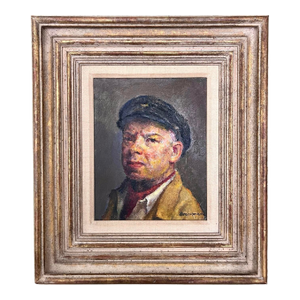 Vintage Art Student League of New York Self Portrait by Robert Brackman, Oil on Canvas