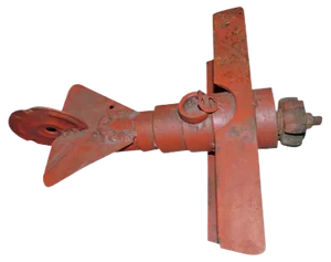 Vintage Industrial Metal Plane Toy, 1940s