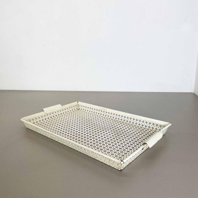 Modern French Modernist Rigituelle Tray in Metal from Mathieu Matégot, 1950s For Sale - Image 3 of 18