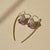 Modern Silver, Gold Lily Flower Earrings With Amethyst Briolettes, Pair For Sale - Image 3 of 9