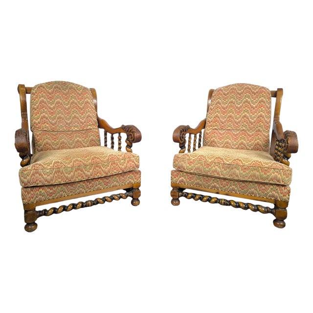 Set of Louis XIII Style Armchairs For Sale