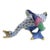 Vintage MCM Herend Squawking Goose Bird Blue Fishnet Figurine For Sale