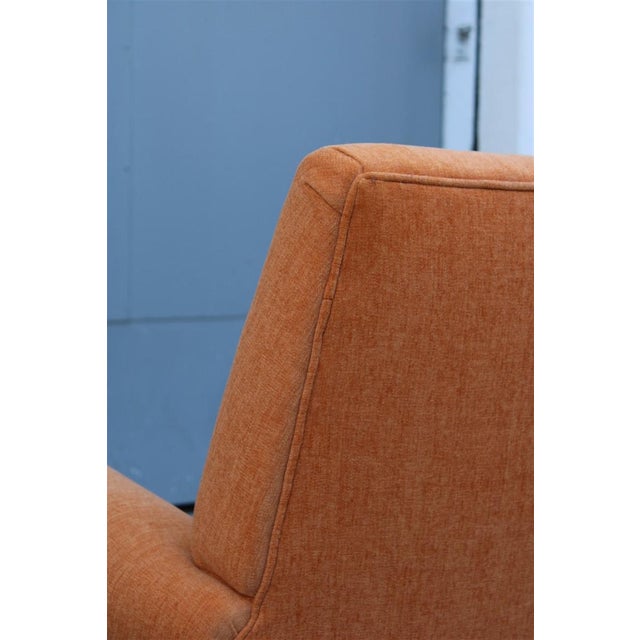 Orange Armchair Velvet Orange by Gigi Radice for Minotti Italia, 1950s For Sale - Image 8 of 14