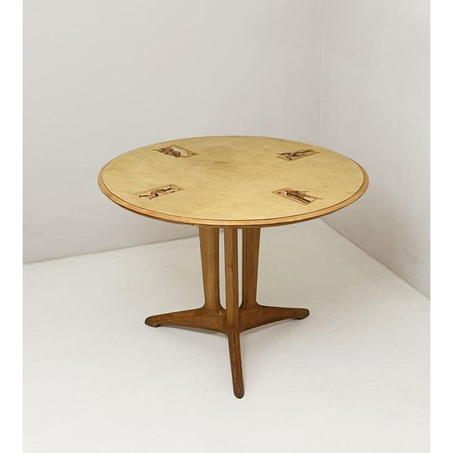 Round Card Table, 1950s For Sale - Image 6 of 6