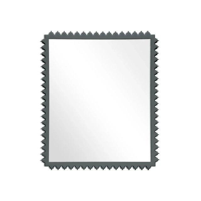 Contemporary Fleur Home Carnival Muses Rectangle Mirror in Gunmetal, 24.5x36 For Sale - Image 3 of 3