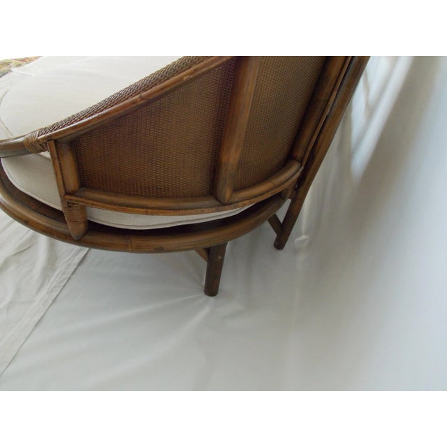 Chestnut 1960s Modernist Rattan Seatee For Sale - Image 8 of 13