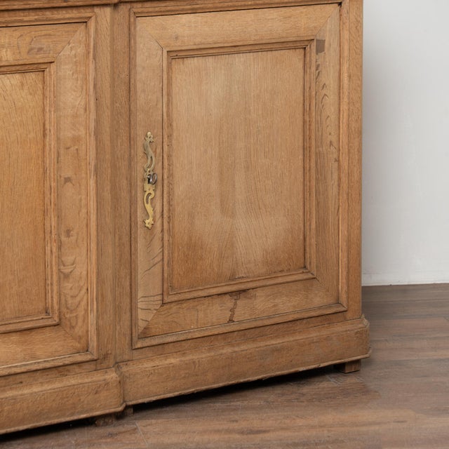 19th Century Bleached Oak French Bookcase Display Cabinet For Sale - Image 12 of 13