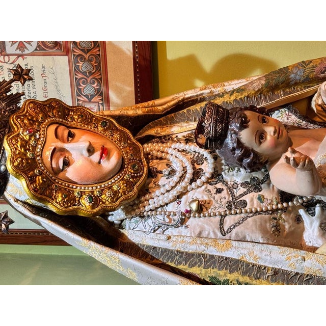 Our Lady of El Rocío Dressed in Robes For Sale - Image 9 of 10