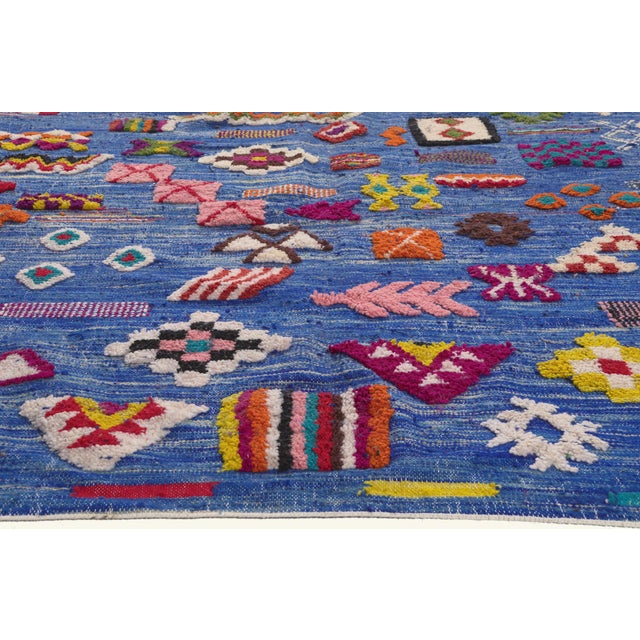 Berber Tribes of Morocco Contemporary Taznakht Moroccan Rug, 09'09 X 13'06 For Sale - Image 4 of 10