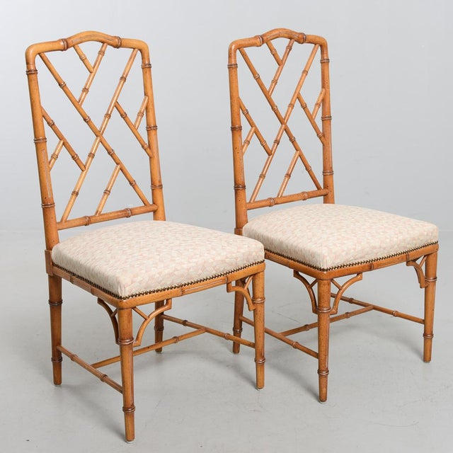Vintage Faux Bamboo X-Back Dining Chairs, 1970s, Set of 2 For Sale - Image 9 of 9