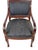 Antique Empire Style Mahogany Armchair With Black Damask Upholstery For Sale - Image 4 of 18