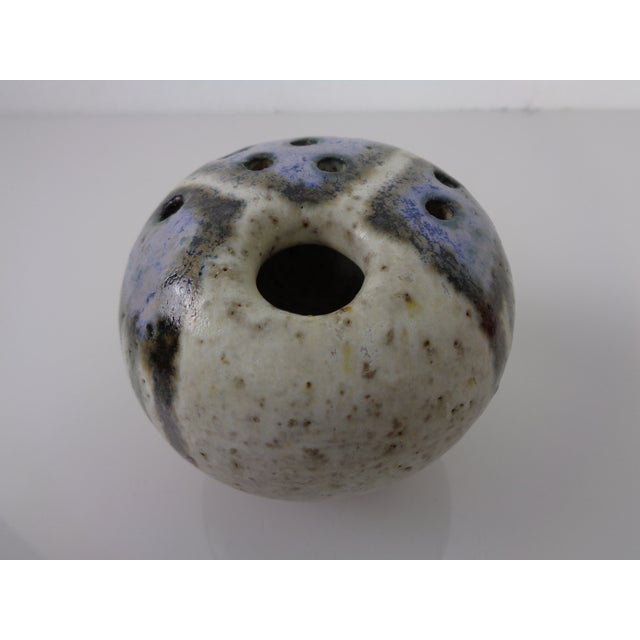 Beige Small Danish Studio Ceramic Vase, 1960s For Sale - Image 8 of 16