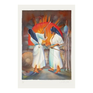 1990 Janick Lederle Femmes De Mykonos Signed Lithograph For Sale