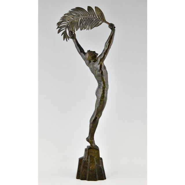 Green Pierre Le Faguays, Victory, 1930, Bronze For Sale - Image 8 of 14
