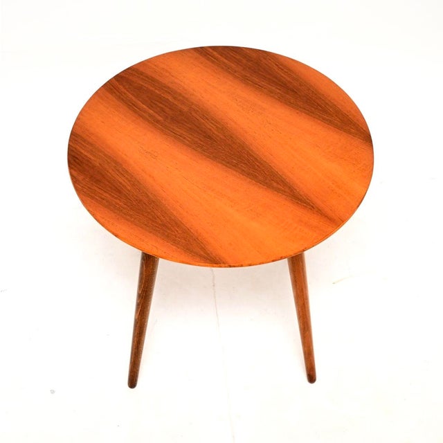 Mid-Century Modern Vintage Figured Walnut Side Table, 1950s For Sale - Image 3 of 9