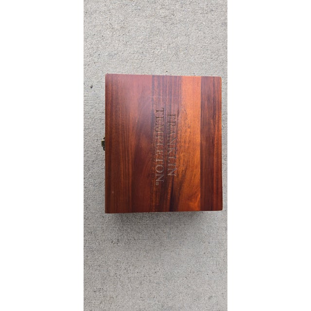 1950s 1950s Franklin Templetion Wooden Keepsake Box / Humidor With Engraved Lid For Sale - Image 5 of 12