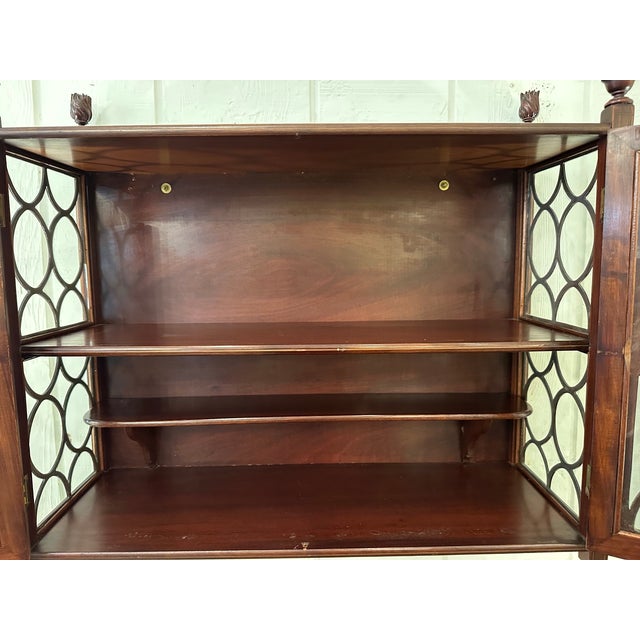 Antique Mahogany & Glass Regency Wall Cabinet For Sale - Image 14 of 16