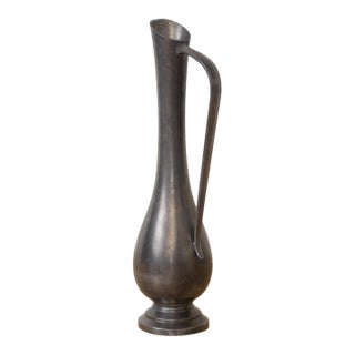 1930s French Pewter Bud Vase For Sale