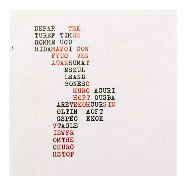 Carl Andre "Yucatan" Xerox Poem Page, 1973 For Sale