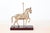Wood Mid-Century Brass Carousel Horse Figurine on Wood Base, Whimsical Home Decor For Sale - Image 7 of 17