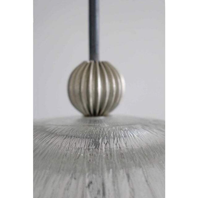 1970s Mid-Century Modern Ice Glass Pendant Lamp from Peill & Putzler, 1970s For Sale - Image 5 of 10