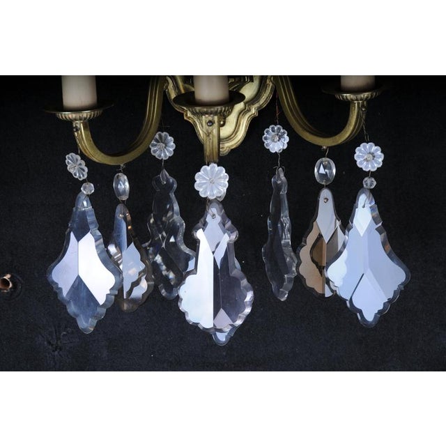 Vintage French Crystal Sconces, 1930s, Set of 2 For Sale - Image 12 of 14