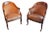 Pair of 19th Century French Restoration Mahogany Gondola Armchairs For Sale