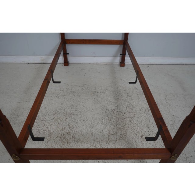 Wood Dr Dimes Cherry Single Twin Size Pencil Point Bed For Sale - Image 7 of 12