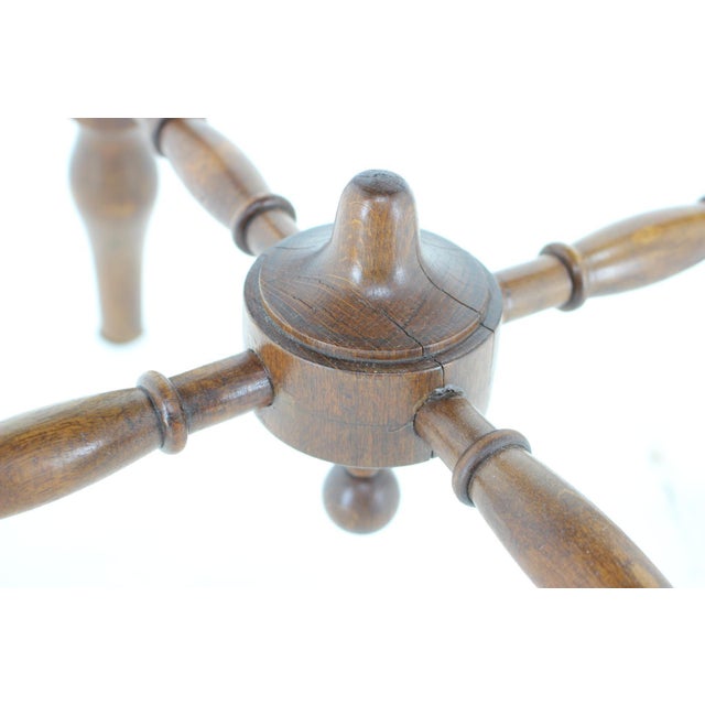 Wood Wooden Stool, Czechoslovakia, 1940s For Sale - Image 7 of 8