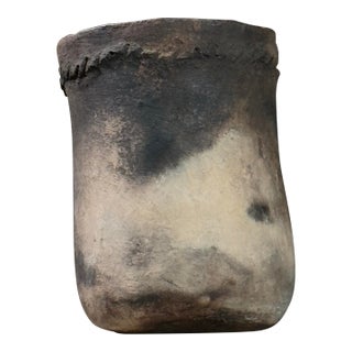 Antique Pit Fired Hand Built Navajo Clay Pot For Sale
