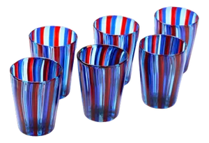 Italian Murano Glasses by Angelo Ballarin for Ribes Studio, 2004, Set of 6